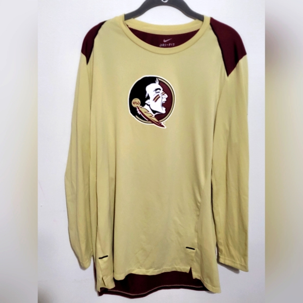 Nike Dri-Fit FSU Logo Long Sleeve Size Large